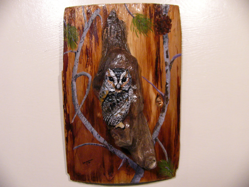 Flammulated Owl sculpture