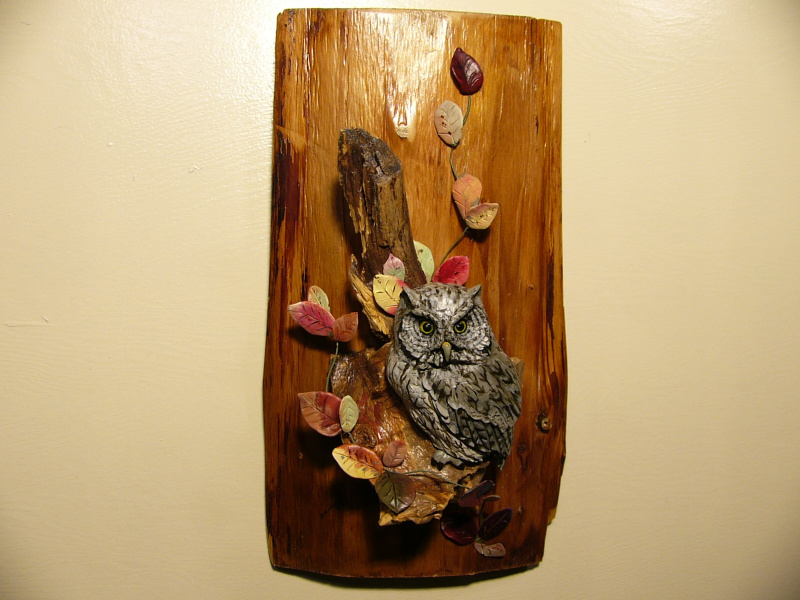 Western Screech Owl sculpture