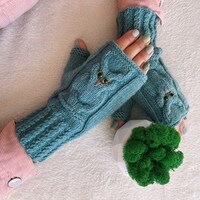 Owl mittens / Fingerless gloves