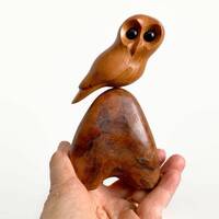 Owl wood carving