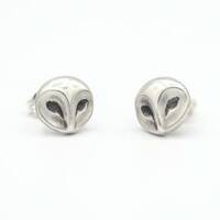 Owl Stud Earrings / Sterling Silver Owl Studs / Snowy Owl / Barn Owl / Gift for Night Owl / ...