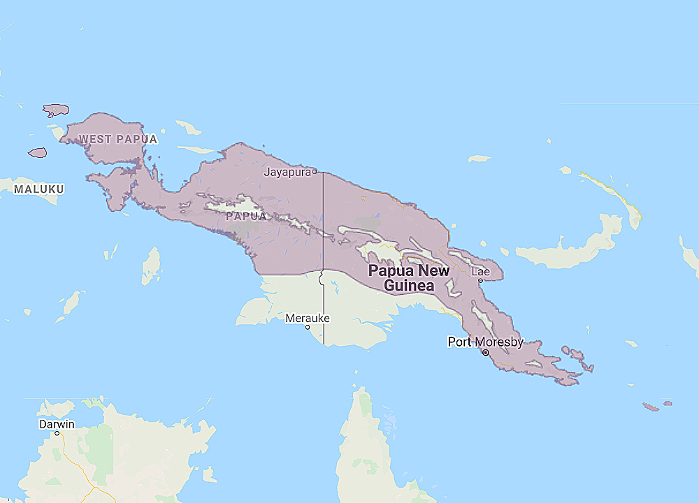 Range of Papuan Boobook (Ninox theomacha)