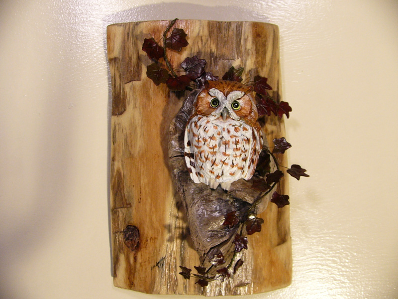 Eastern Screech Owl sculpture