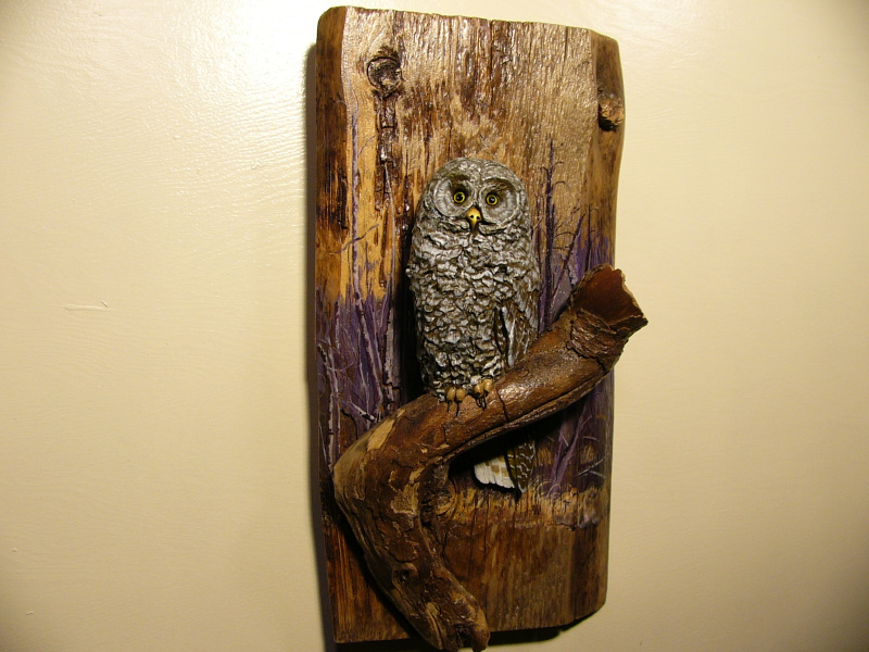 Great Grey Owl sculpture