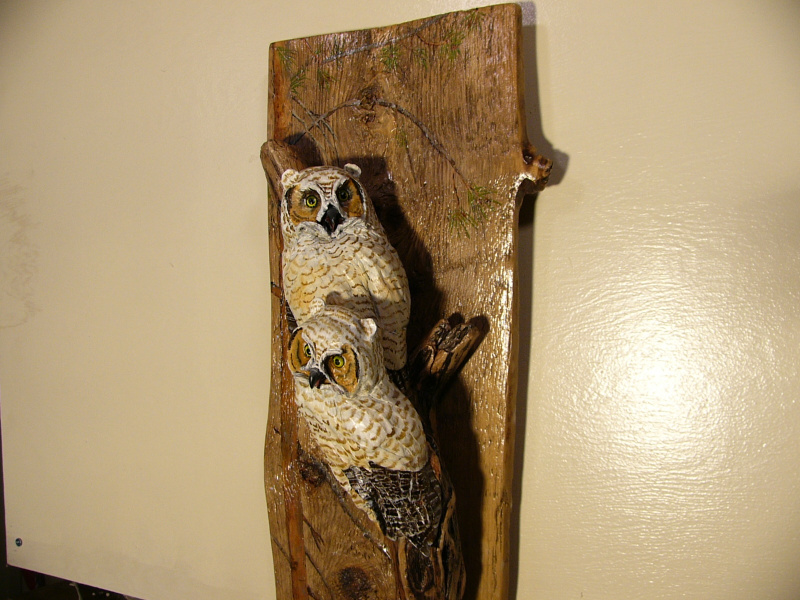 Great Horned Owl sculpture