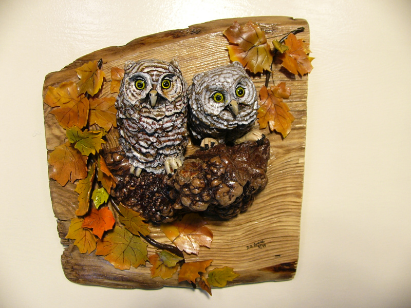 Screech Owl sculpture