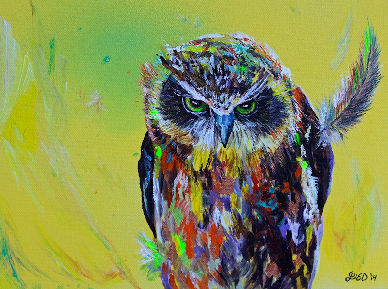 Owl painting