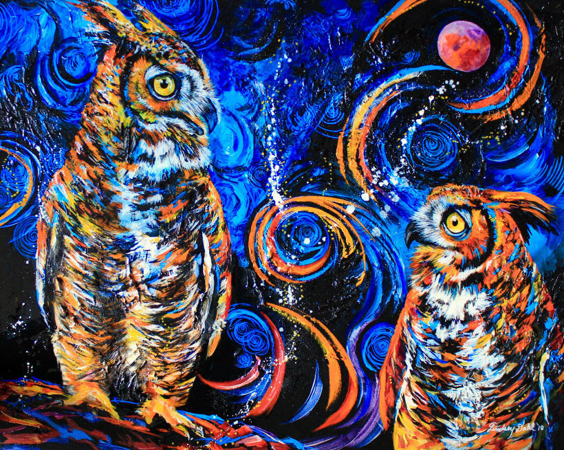 Owl painting