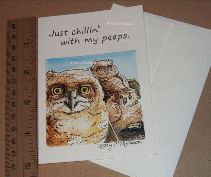 Great Horned Owl greeting card