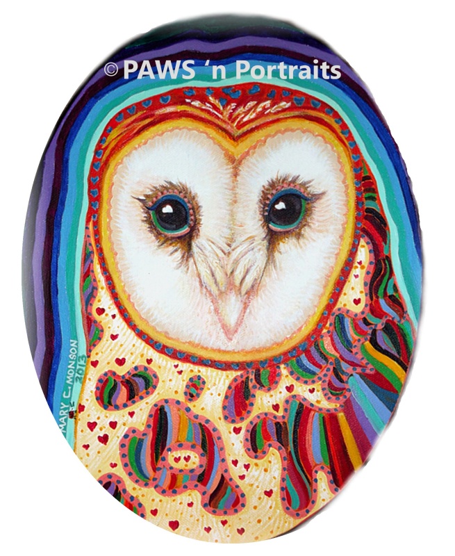 Barn Owl painting