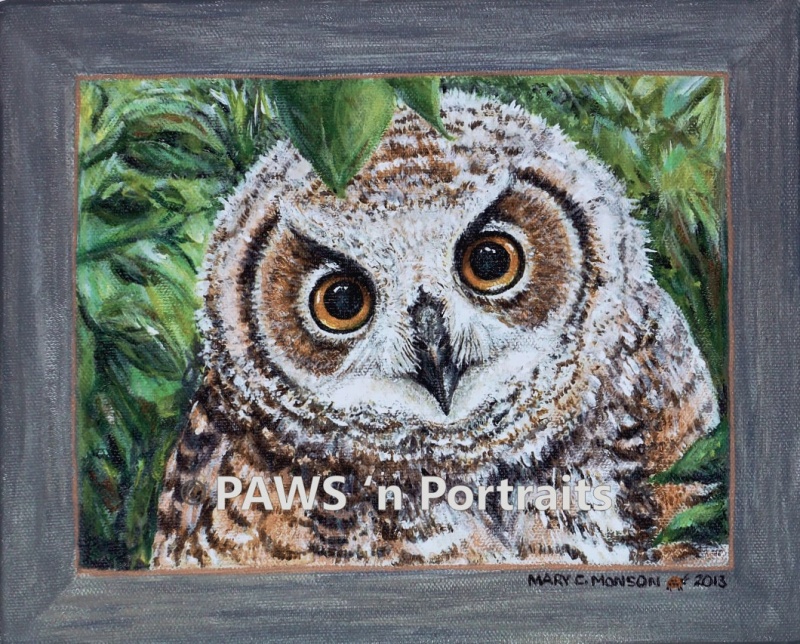 Great Horned Owl painting