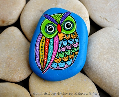 Painted Owl Stones