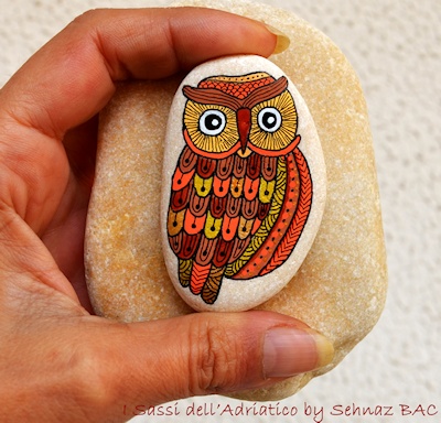 Painted Owl Stones
