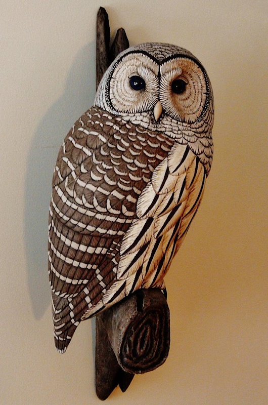 Barred Owl carving