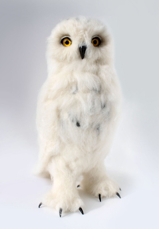 Needle-felted Snowy Owl