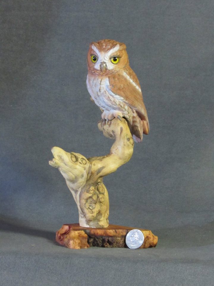 Screech Owl Carving