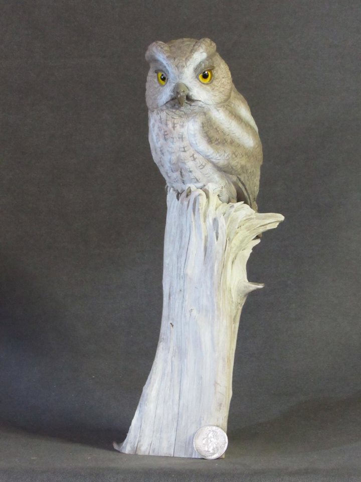 Screech Owl Carving