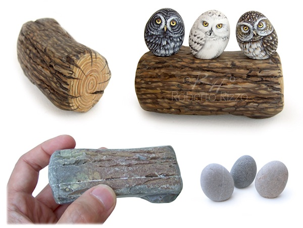 painted owl rocks