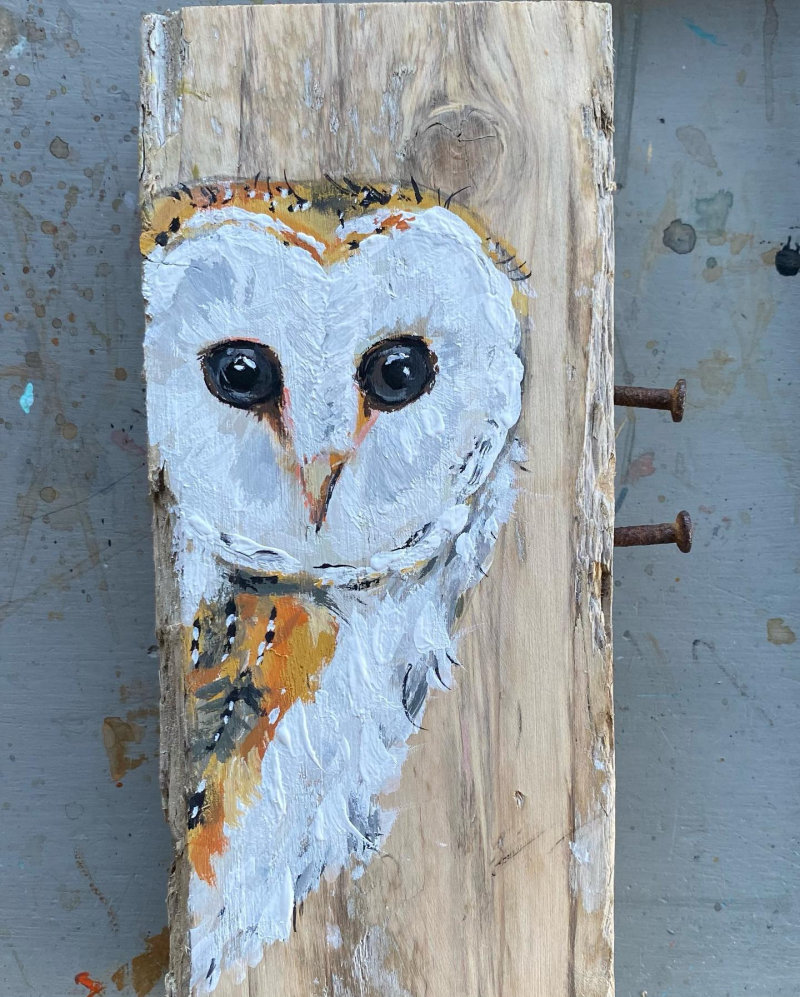 Barn Owl painting