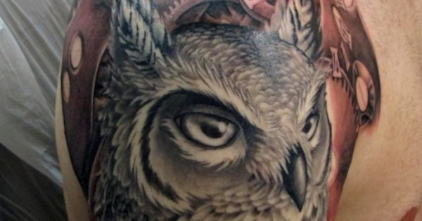 2. Black owl tattoos - wide 6