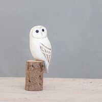 Barn Owl mini wood carving
