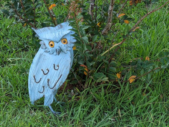 Metal Owl Garden yard Statue