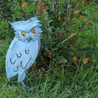 Owl Home Decor, Metal Owl Statue, Owl Decoration for Garden, Metal Owl Yard Art, Metal Owl S...