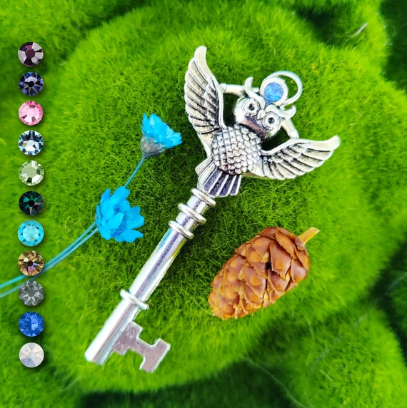 Personalized Flying Owl Key Pendant