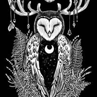  Horned Owl Digital Print Peace In Ukraine