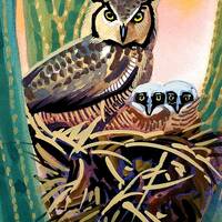 Great Horned Owl is part of my 2022 A Year of Birds Challenge.  One-of-a-kind. I will donate...