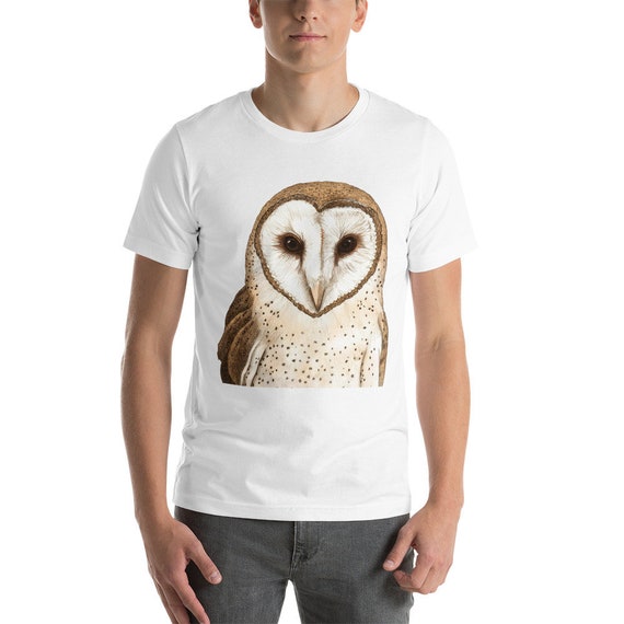 Barn Owl Tee Shirt, Original Pencil Drawing, Unisex t-shirt