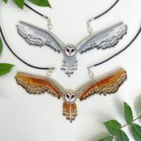 Owl necklace in native American style