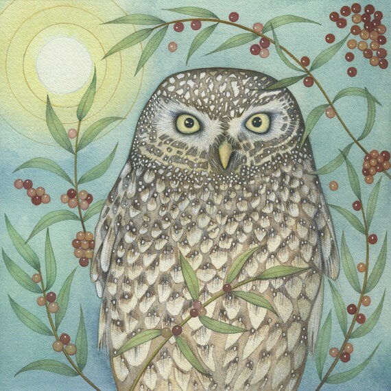 Greetings Card of painting: Little Owl