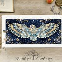 The Golden Night Owl, Barn Owl Artwork Print
