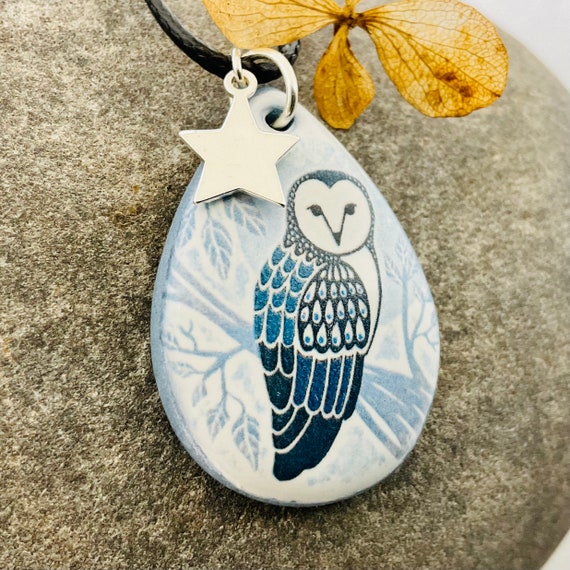 Handmade Barn Owl Pendant
