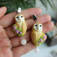Owl earrings Cute owls Jewelry with an owl as a gift Animal totem Magic jewelry Nature Jewel...