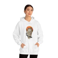 Blood Moon and Great Horned Owl Unisex Hooded Sweatshirt