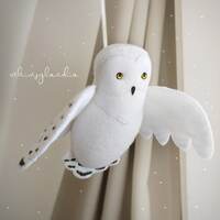 Flying Snowy Owl Felt Ornament