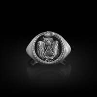 Snake Ouroboros Owl Eye Of Providence Ring