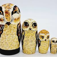 Nesting dolls Owl matryoshka Stacking Russian doll