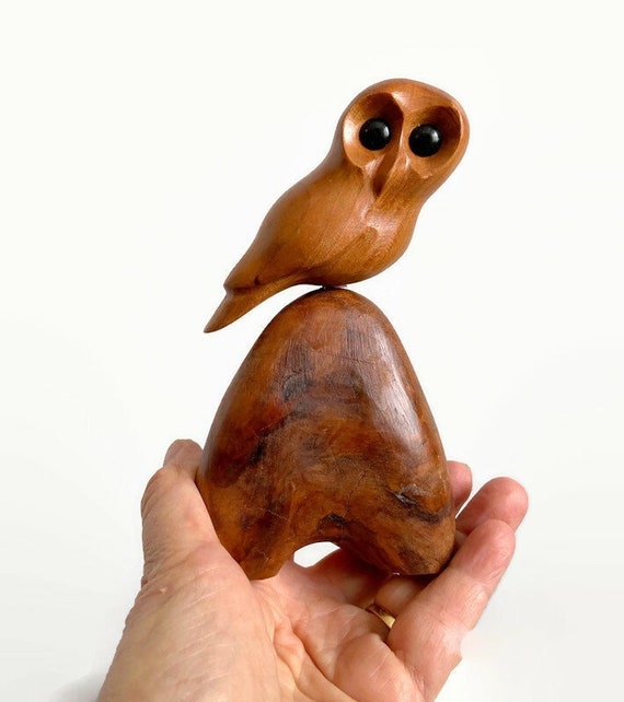 Owl wood carving