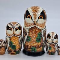 Nesting dolls Owls family Matryoshka Russian dolls