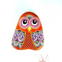 Owl Stone - One of a Kind, Hand Painted - I Sassi dell'Adriatico (Adriatic Sea Stone)
