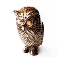Wood Carving Owl Statue