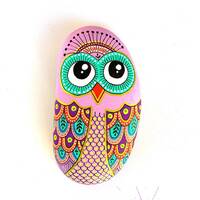 Owl Stone - One of a Kind, Hand Painted - I Sassi dell'Adriatico (Adriatic Sea Stone)