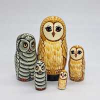 Owl nesting dolls Bird matryoshka