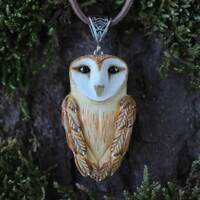 Barn Owl jewelry Pendant