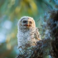 Baby Barred Owl photographic print