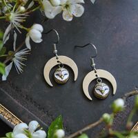 Серьги Owl Moon, Серьги с подвесками и висячими сипуха...