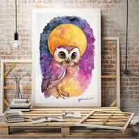 Printable owl art, instant download png